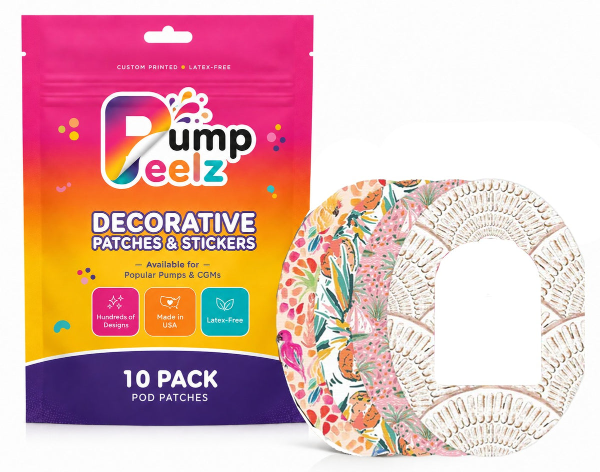 Pump Peelz Adhesive Patch for Omnipod, Multipack - Best Sellers Variety, 10-Pack (1-Month Supply)