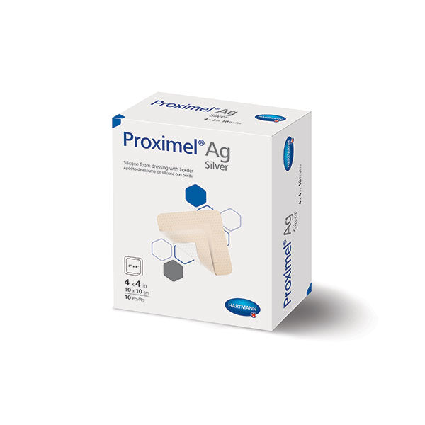 Proximel Ag Silicone Foam Dressing with Border