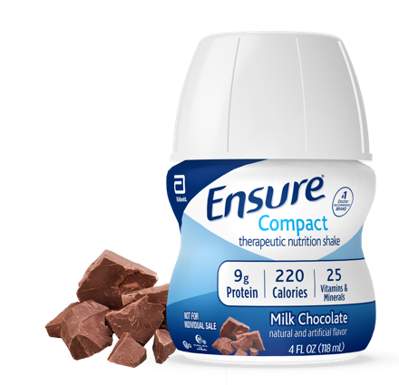 Ensure® Compact Therapeutic Nutrition Shake Milk Chocolate - 4oz - Case of 24