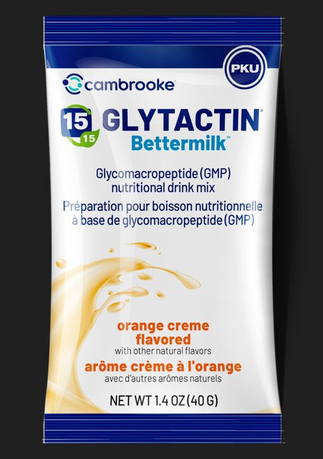 Glytactin BetterMilk 15, Orange Creme, 1.4 oz. (40g) Packet