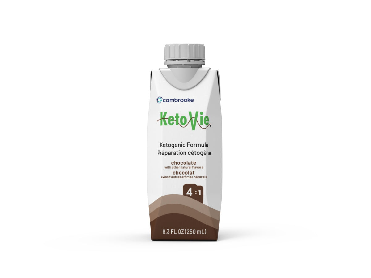 KetoVie 4:1 Ready To Drink Nutrionally Complete Ketogenic Formula 8.3 oz, Chocolate