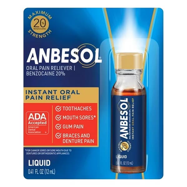 Anbesol Maximum Strength Liquid, 0.41 oz.