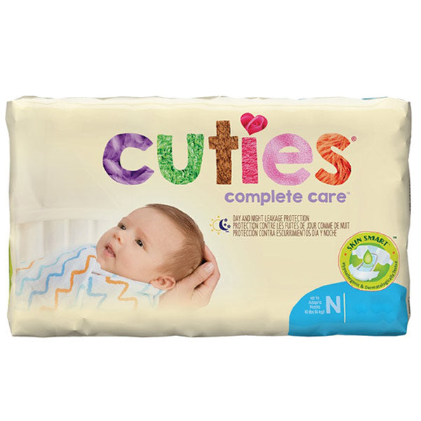 Cuties Complete Care Baby Diapers, White