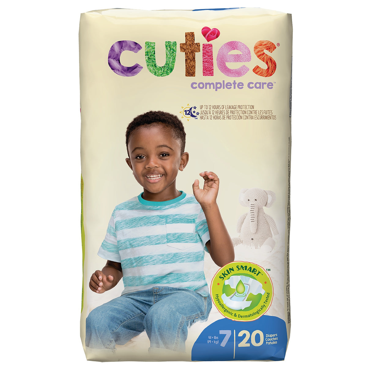 Cuties Baby Diaper, 41+ lb Weight Capacity, Size 7