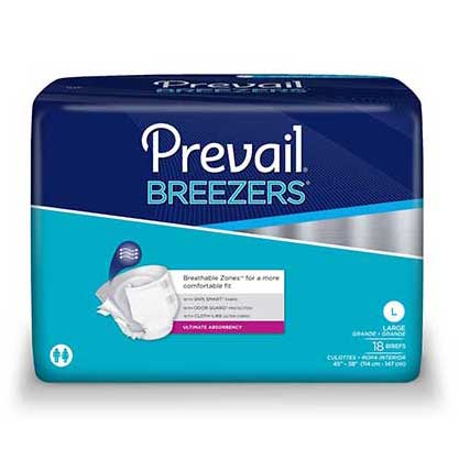 Prevail Breezers Adult Brief, Large (45" to 58")