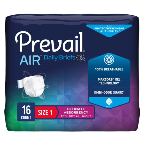 Prevail Air Briefs, Size 1/Medium - 26" - 48"