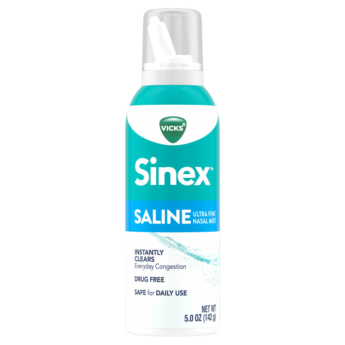 Vicks Sinex Saline Ultra Fine Nasal Mist, Drug Free, 5 oz