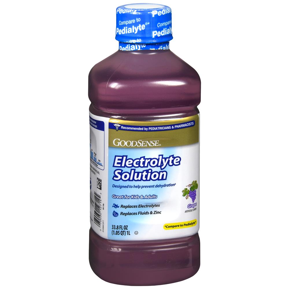 GoodSense Oral Electrolyte, Grape Flavor, 100 Calories per 33.8 FL Oz. (1 Liter) Bottle