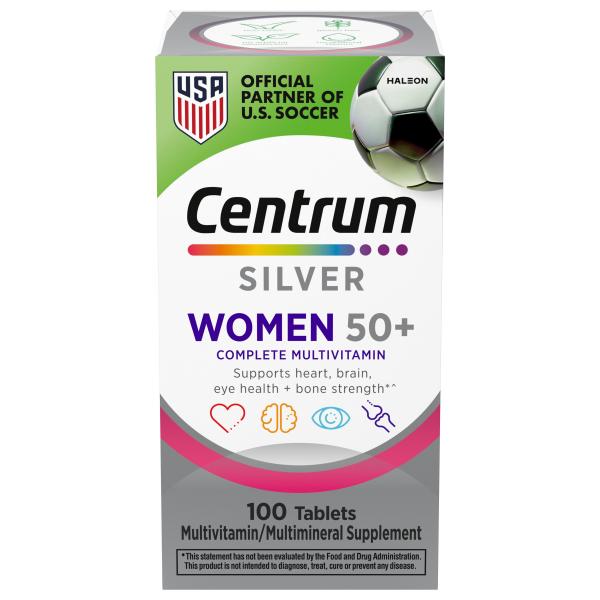 Centrum Silver Women, 50+, Multivitamin, 100 ct