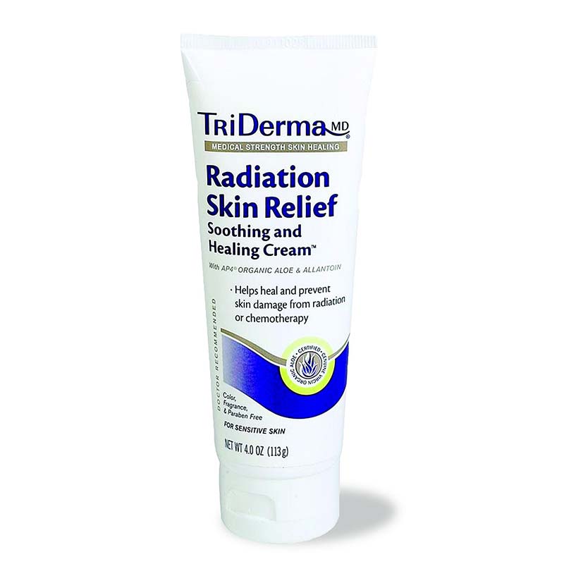 Genuine Virgin Aloe TriDerma Radiation Skin Relief Soothing and Healing Cream, Non-sticky, Non-Greasy, 4 oz