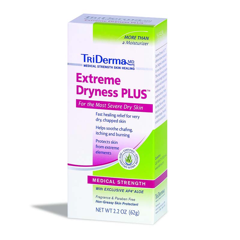 Genuine Virgin Aloe TriDerma Extreme Dryness Plus Cream, Fragrance-Free, Non-Greasy