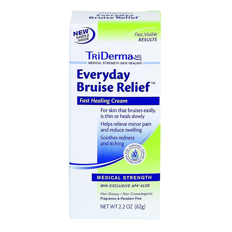 Genuine Virgin Aloe TriDerma Everyday Bruise Relief Cream, for Bruises, Itching and Redness, 1 oz