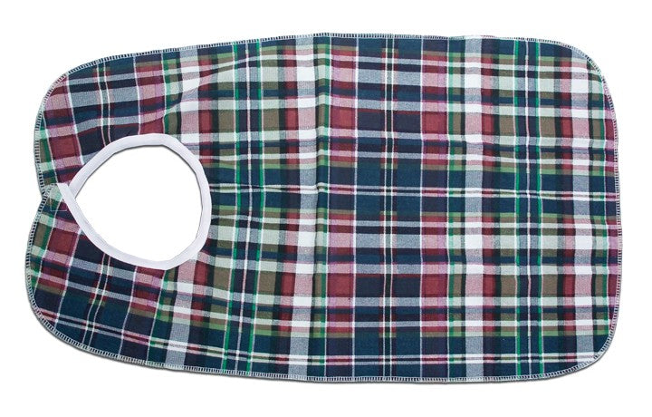 Essential Medical Supply Deluxe Bib, Plaid, 18" x 30"