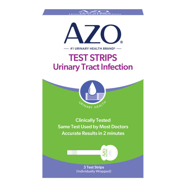 AZO Urine Test Strips for UTI with Handle, 3 ct