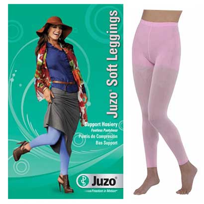 Juzo Soft Compression Legging, 15 to 20 mmHg, Size 5, Pink