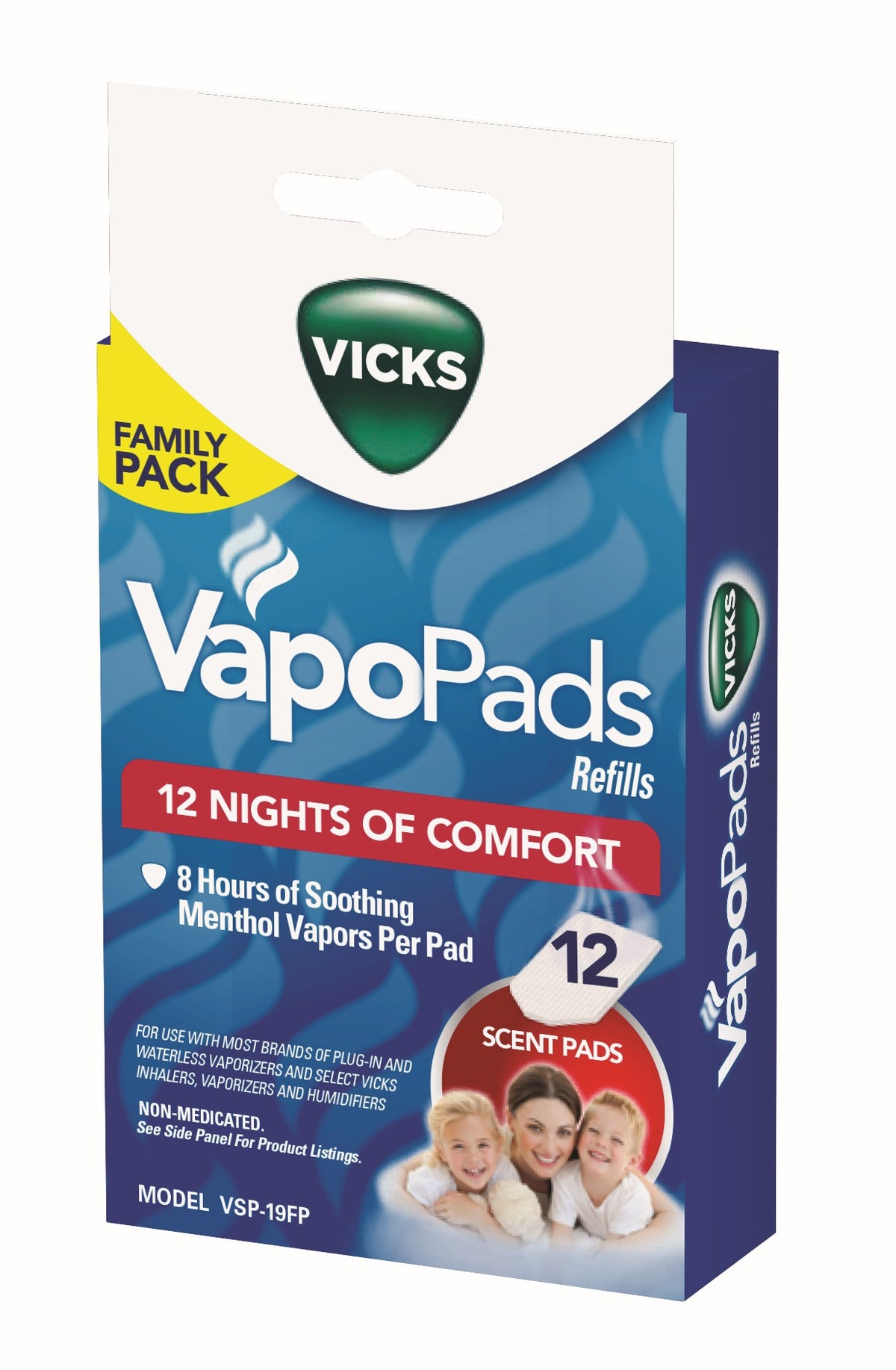 Vicks Soothing Menthol Vapors Vapopads, 12 Scent Pads