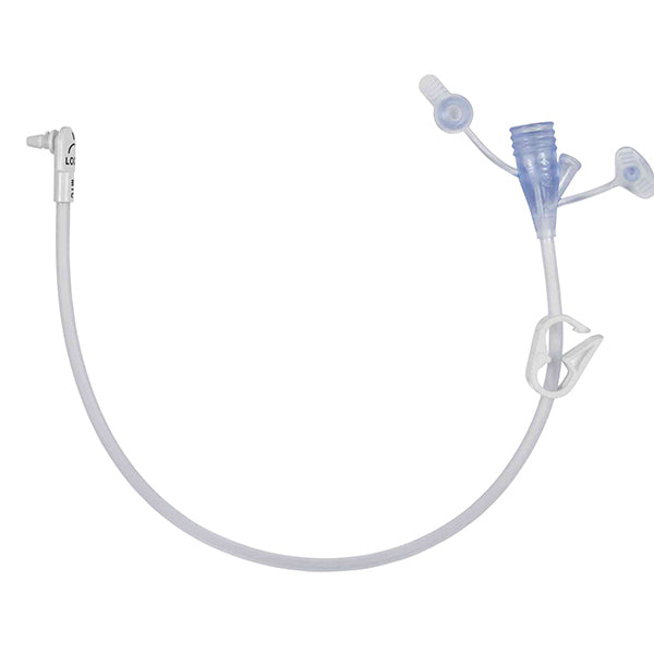 MIC-KEY Continuous Feed Extension Set with SECUR-LOK Right Angle Connector, 2 Port "Y" and Clamp
