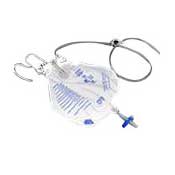 Amsino AMSure Urinary Drainage Bag 2000mL, Pear Shape, Anti-Reflux Device