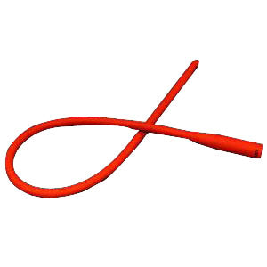 Amsino Red Rubber Intermittent Catheter 20Fr