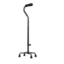 Alex Orthopedic Small Base Quad Cane Green Gray Pebble