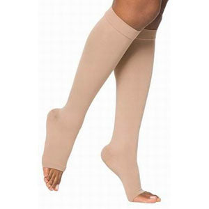 Mediven Forte Knee-High Compression Stockings, Beige, Open Toe Size 7 Standard, 40 to 50 mmHg Compression