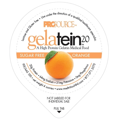 Prosource Gelatein 20 Orange Protein 4 oz Cup, 18-Month Shelf Life, 88 Cal