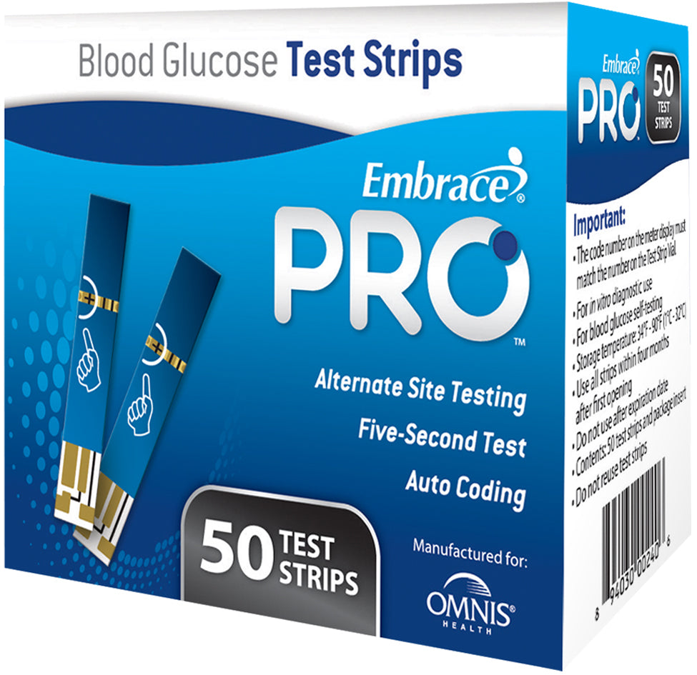Omnis Health Embrace PRO Blood Glucose 50 ct. Test Strips