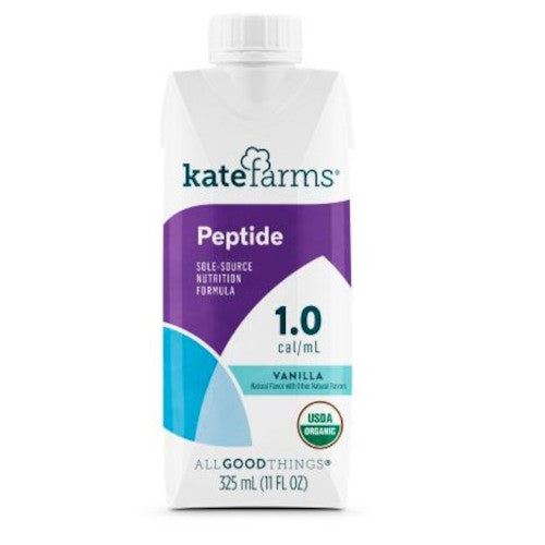 Oral Supplement Kate Farms Peptide 1.0 Vanilla Flavor Liquid