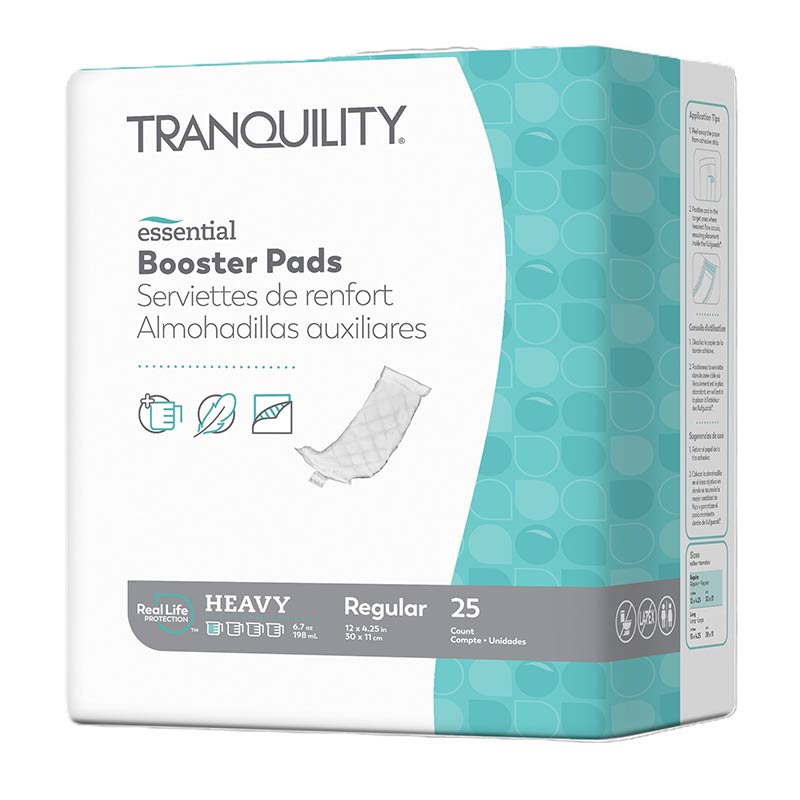 Tranquility Select Booster Pad 12" x 4-1/4", 6-2/3 oz Fluid Capacity, Latex-Free