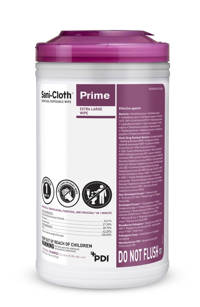 PDI Sani-Cloth Prime Cleaning Wipe, Canister