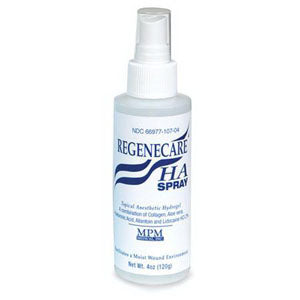 MPM Medical Regenecare HA Topical Anesthetic Hydrogel Spray with Lidocaine HCI 4Oz Bottle, Contains Hyaluronic Acid and Allantoin