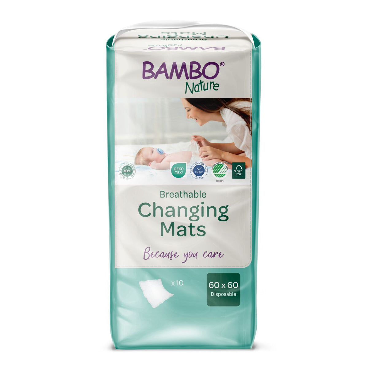 Bambo Nature Changing Mats, 23.6" x 23.6"