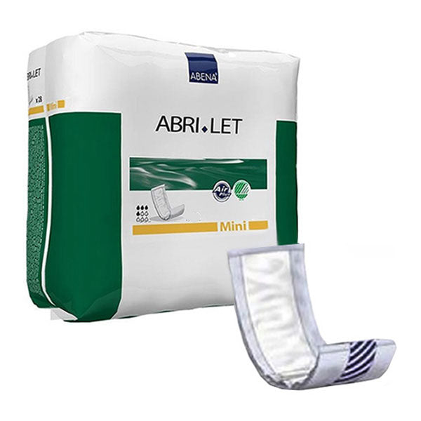 Abena Abri-Let Fluff Incontinence Pads, Without Foil, Mini, 10cm x 33cm