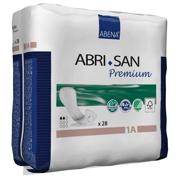 Abena Abri-San Premium Incontinence Pad, Size 1A, 200mL Absorbency, 10cm x 28cm