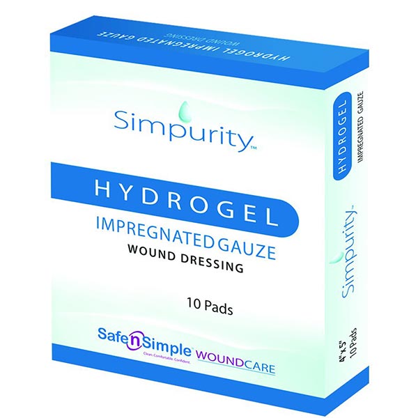 Safe N' Simple Simpurity Impregnated Hydrogel Gauze Wound Dressing