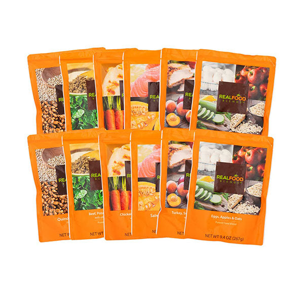 Real Food Blends Tube-Fed Meals Variety Pack, Case of 12 Meals