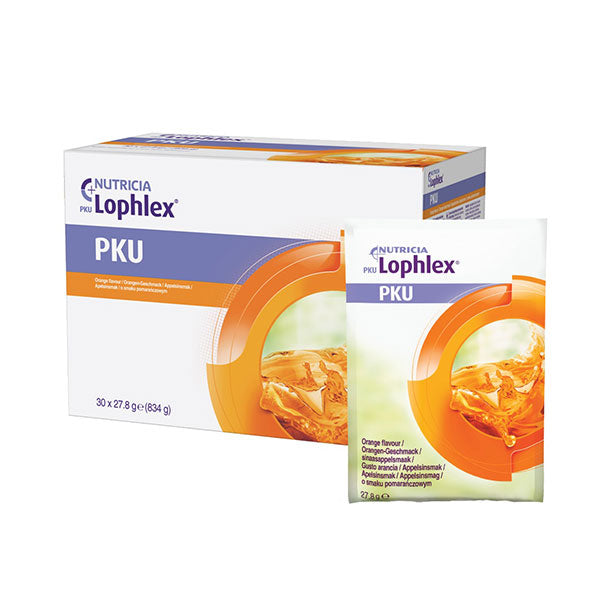 Lophlex Powdered Medical Food Drink Mix 14.3g Sachet, Orange Flavor