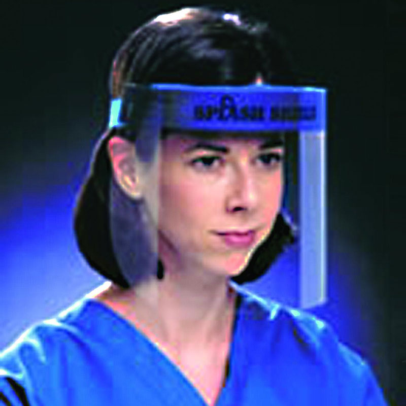 Splash Shield Full Face Shield 7-1/2" L, 13" Impenetrable Foam Barrier