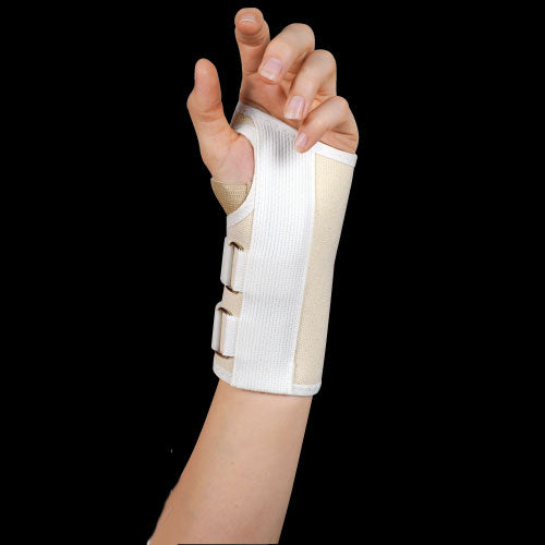 Leader Deluxe Carpal Tunnel Wrist Support, XL/Left, White