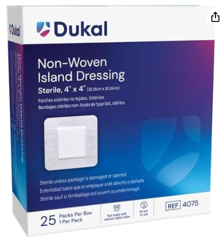 Sterile Island Dressing 4" x 4" Pack of 25
