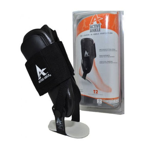 Hygenic Active Ankle T2 Rigid Ankle Brace, Small, Black