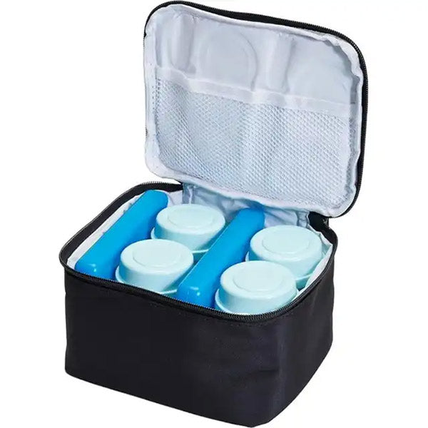 Zomee Cooler Bag With 4 Zomee Wide Neck Bottles, 140 mL