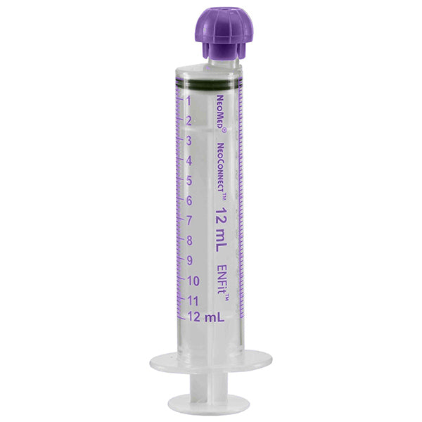 NeoMed Oral/Enteral Syringe With EnFit Connector, Purple, 12 mL