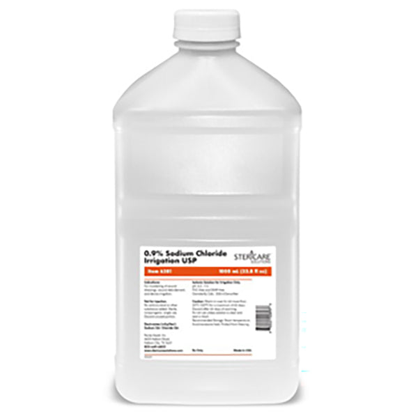 Nurse Assist USP 0.9% Sodium Chloride for Irrigation, Square Bottle, Break Band Cap