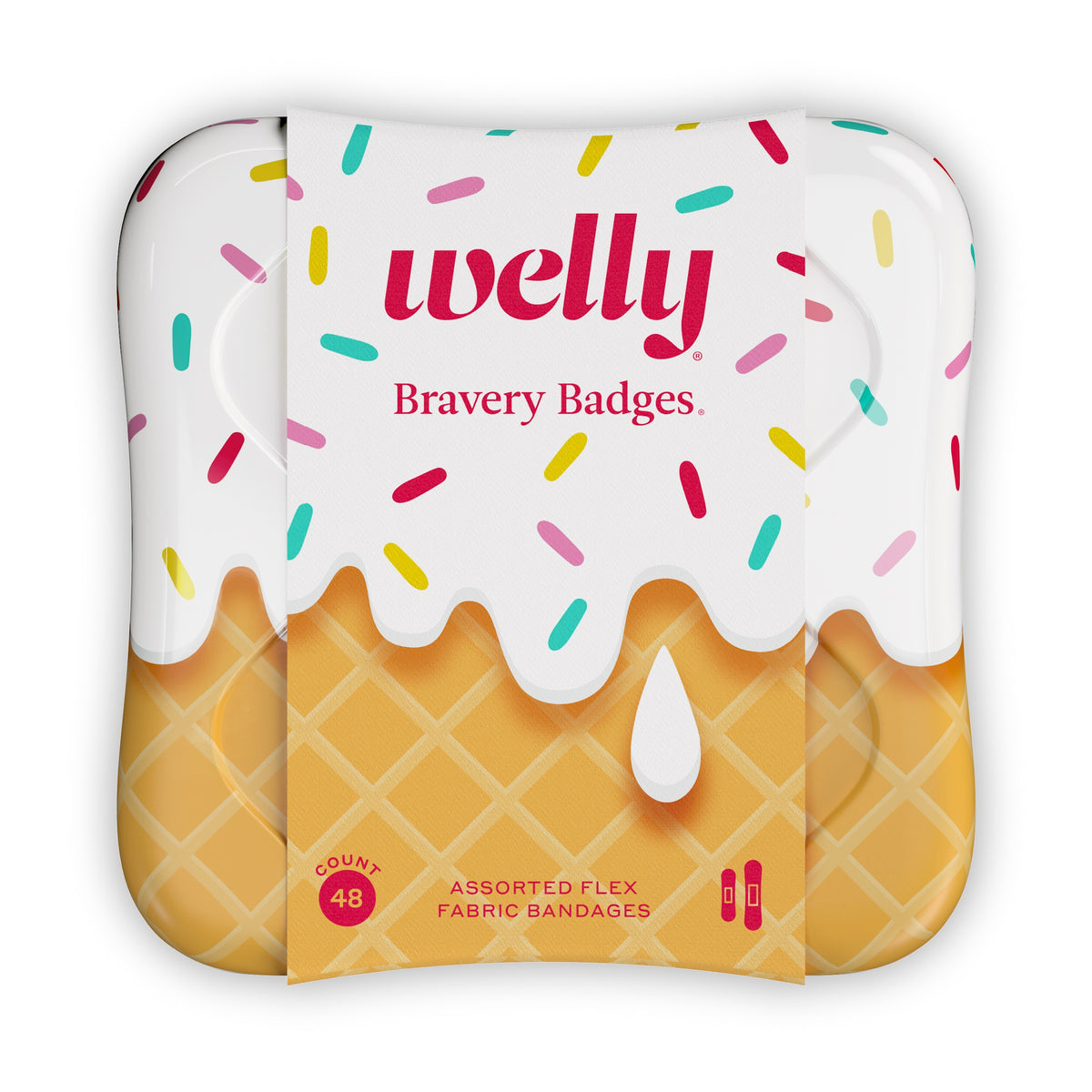Welly Health Ice Cream Adhesive Bandages, 48 ct