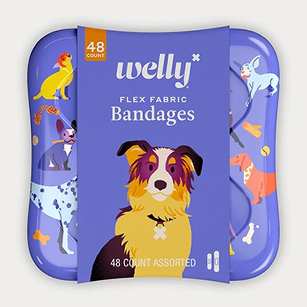 Welly Health Bravery Bandages, Dogs, 48 ct