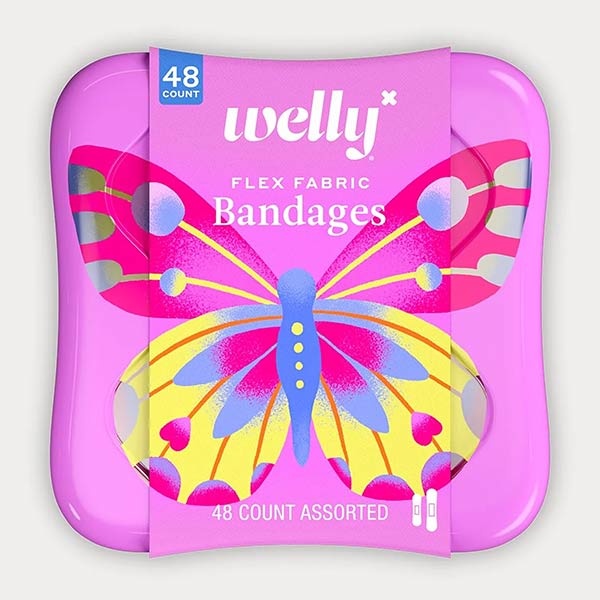 Welly Butterfly Flexible Fabric Bandages, 48 ct