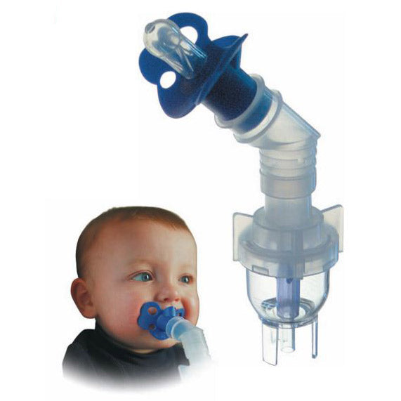 Westmed PediNeb Nebulizer 45° Elbow, Pacifier, 7 ft. Kink-Resistant Oxygen Tubing