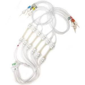 Braun Pinnacle 6-Lead Vented Transfer Set, Preassembled