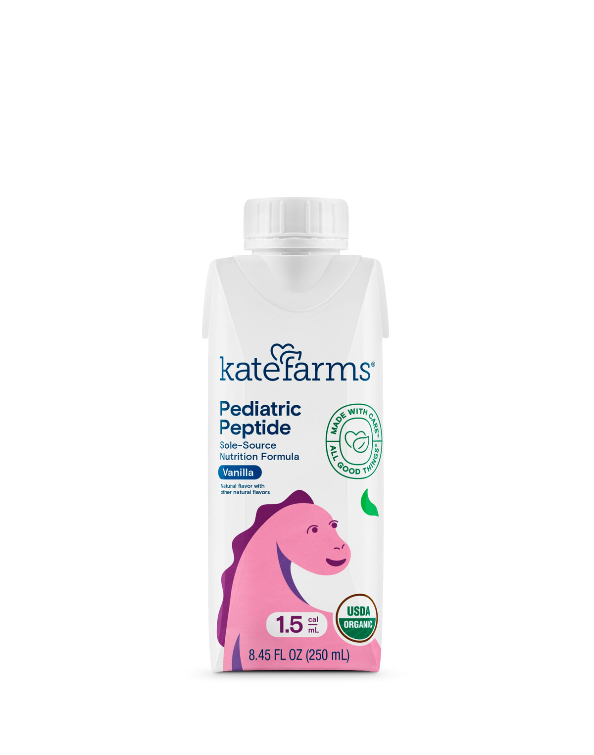 Kate farms Pediatric Peptide Supplemental Formula, 1.5cal/mL, Vanilla, 8.45 oz